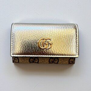 Gucci Limited Edition GG Monogram Silver Key Holder